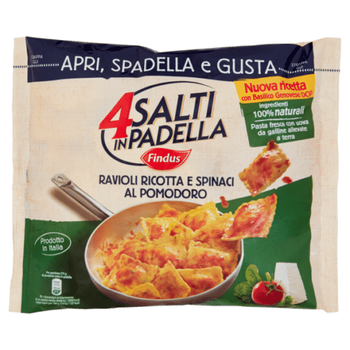 Findus 4 Salti in Padella Ravioli Ripieni Ricotta e Spinaci al pomodoro