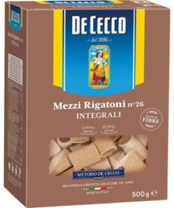 De Cecco Mezzi Rigatoni Integrali