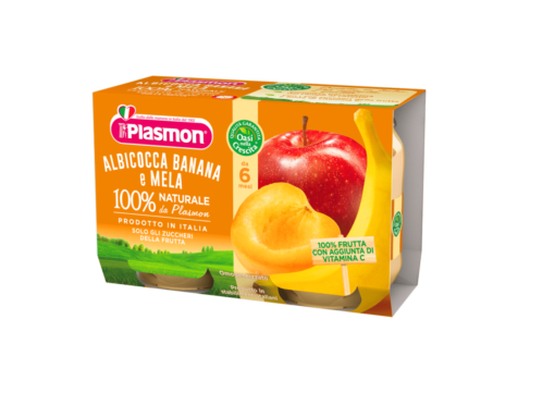 Plasmon Omogeneizzato alla frutta Albicocca-Banana-Mela 2x104gr