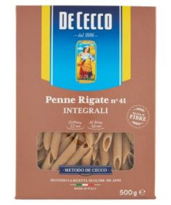 Penne Rigate Integrali De Cecco 500gr